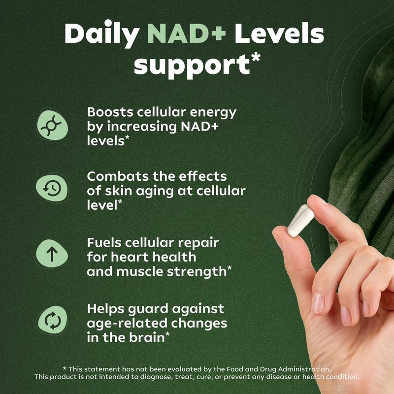 Reus Research NR900-NAD+supplement for skin Aging Support,Energy,and Focus-80 Count