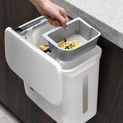 Wall-mounted Dry And Wet Separation Trash Bin