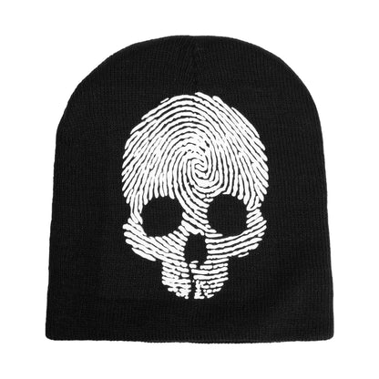 Luminous Skull Knitted Cap Boy Halloween Holiday Clothing Pullover Hat Knitted Cotton Beanies Cold-proof Warm Winter Accessories