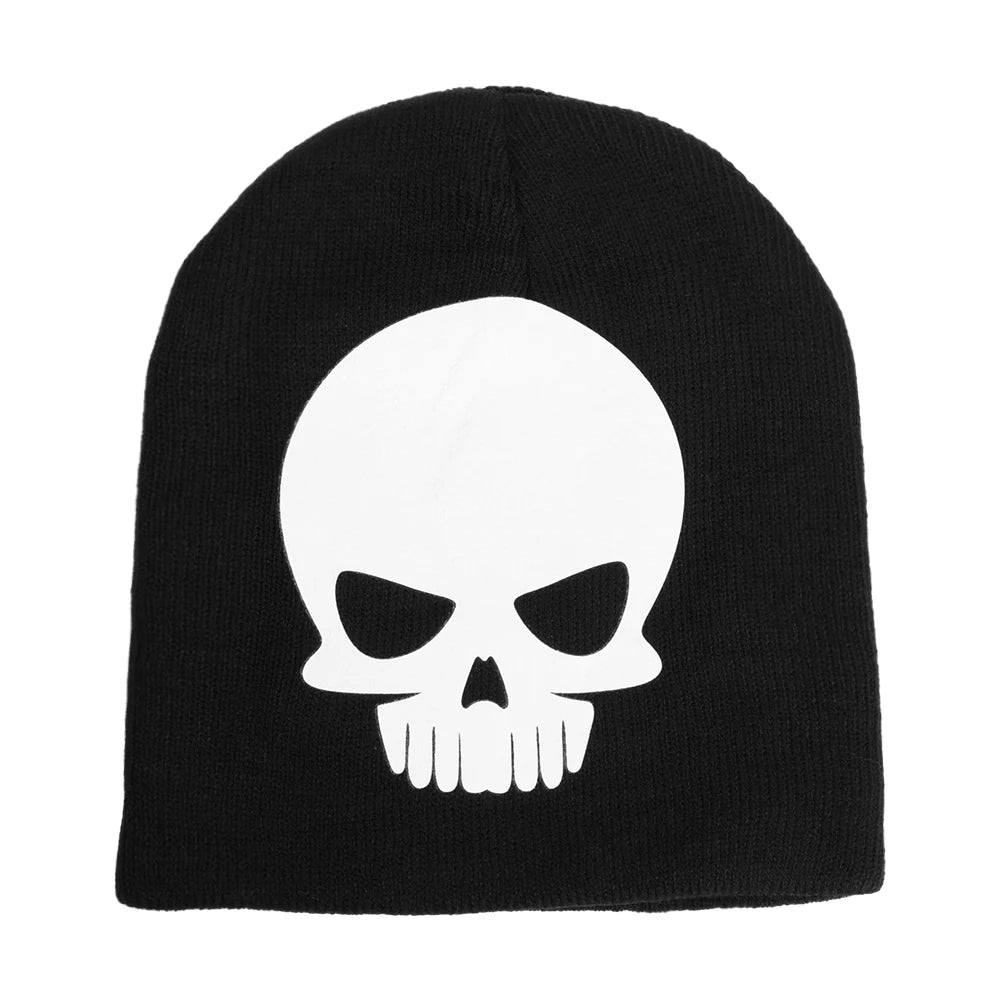 Luminous Skull Knitted Cap Boy Halloween Holiday Clothing Pullover Hat Knitted Cotton Beanies Cold-proof Warm Winter Accessories