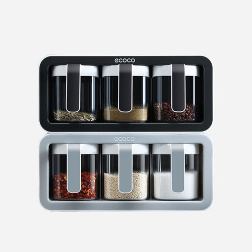 Wall Mounted Seasoning Box With Spoon