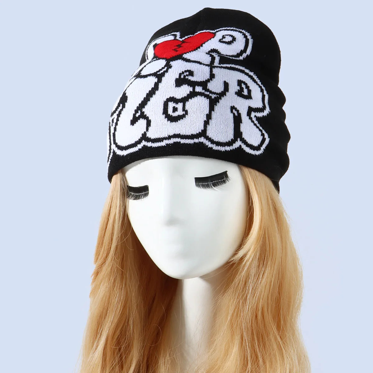 winter spring 2023 slouchy knit cap hat unisex  custom jacquard  beanies for women men