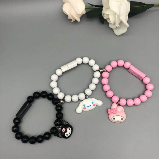 3 Best Friends Sanrio Phone Charger Bracelet Magnetic Trio Bracelets