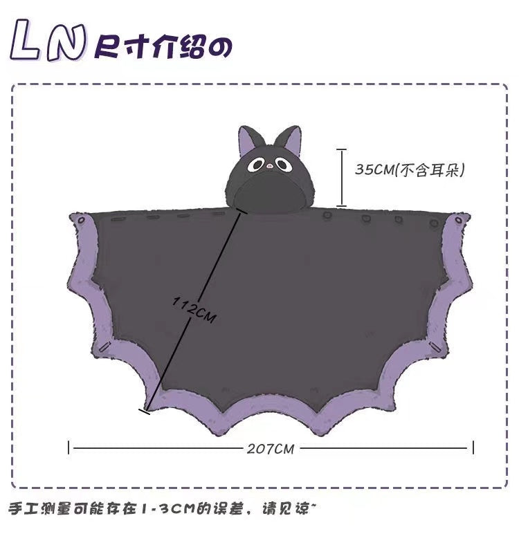 Cute Bat Shawl Cloak Homedress para Halloween