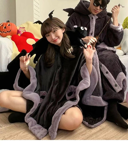 Cute Bat Shawl Cloak Homedress para Halloween