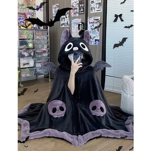 Cute Bat Shawl Cloak Homedress para Halloween