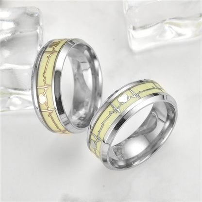 Luminous Heartbeat Ring Fashion Jewelry（1pc）