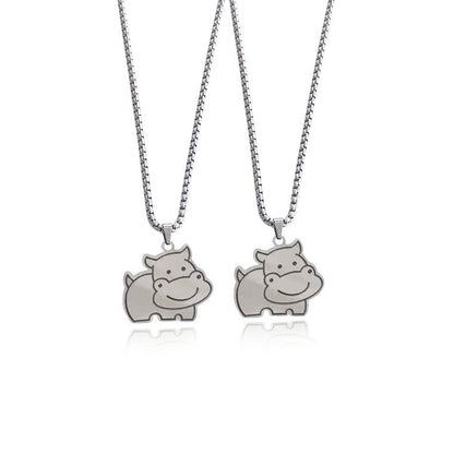 1pcs New Trend Cute Dog Necklace and hippo necklace