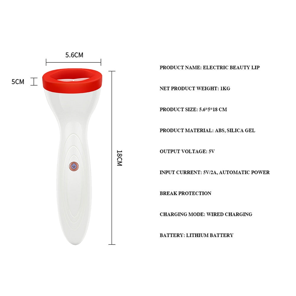 Elektrisches Lippen-Plump-Enhancer-Pflegegerät, natürliche, sexy, größere, vollere Lippen