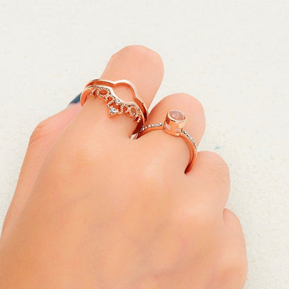 100 Sprachen „I Love You“-Ring 2 in 1 offen