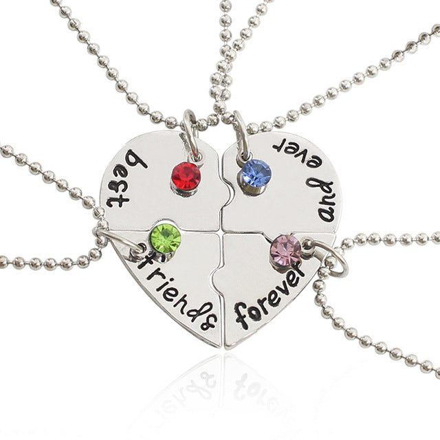 2-4Pcs/set Best Friend Necklace