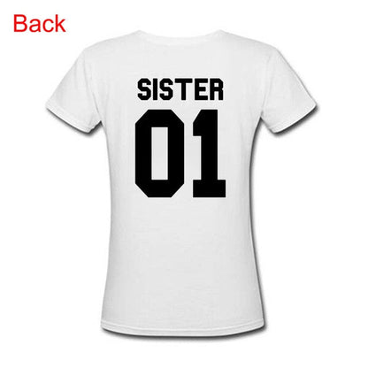 SISTER 01 SISTER 02 Matching Outfit Female Tops