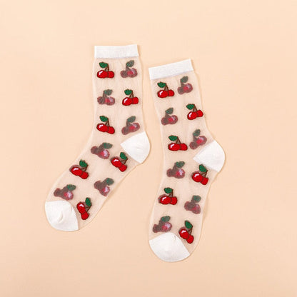 Creative Harajuku New Product Crystal Silk Tide Socks