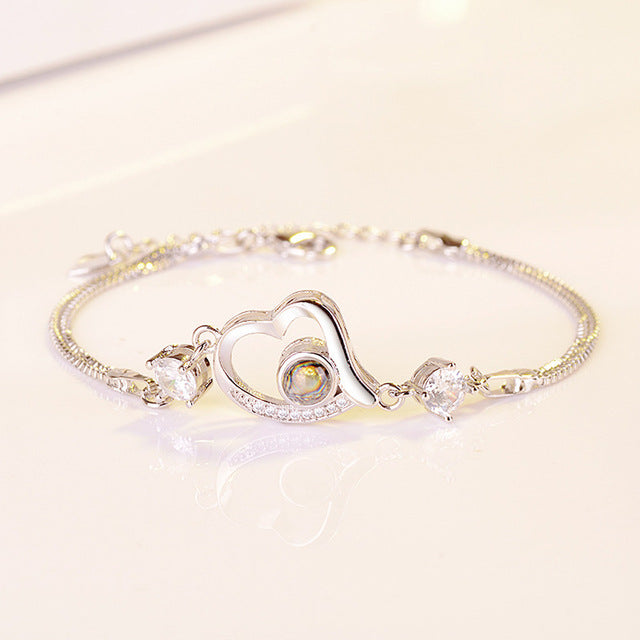 100 Sprachen „Ich liebe dich“-Armbandkette