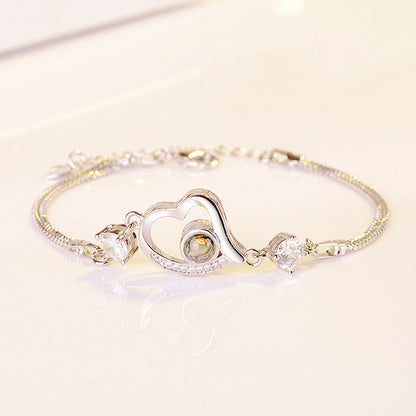 100 Sprachen „Ich liebe dich“-Armbandkette