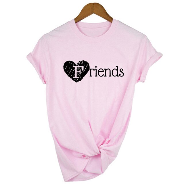 1 Uds. Camisetas a juego con estampado de letras Best Friend Forever BFF