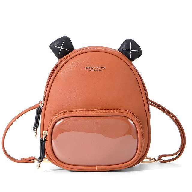 Mini Backpack Women Casual PU Leather Shoulder Bag