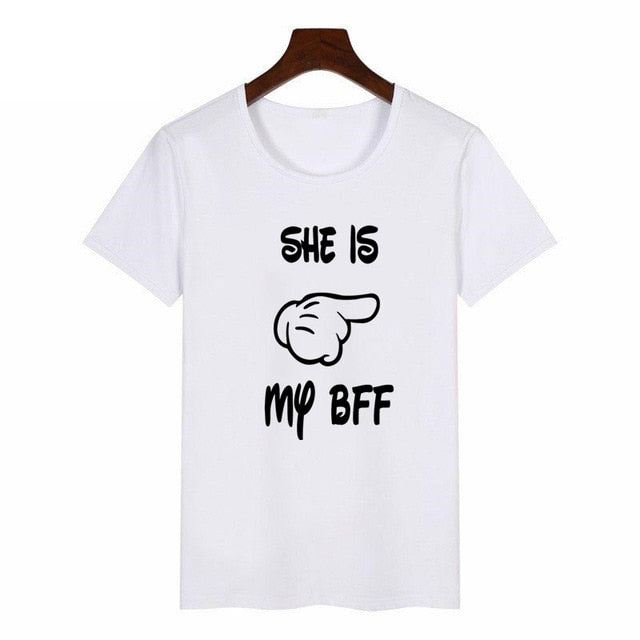 Camiseta bonita con letras a juego para mejores amigas para mujer, camiseta BFF para amantes de las mujeres, camiseta con estampado de mi mejor amiga, ropa para mujer