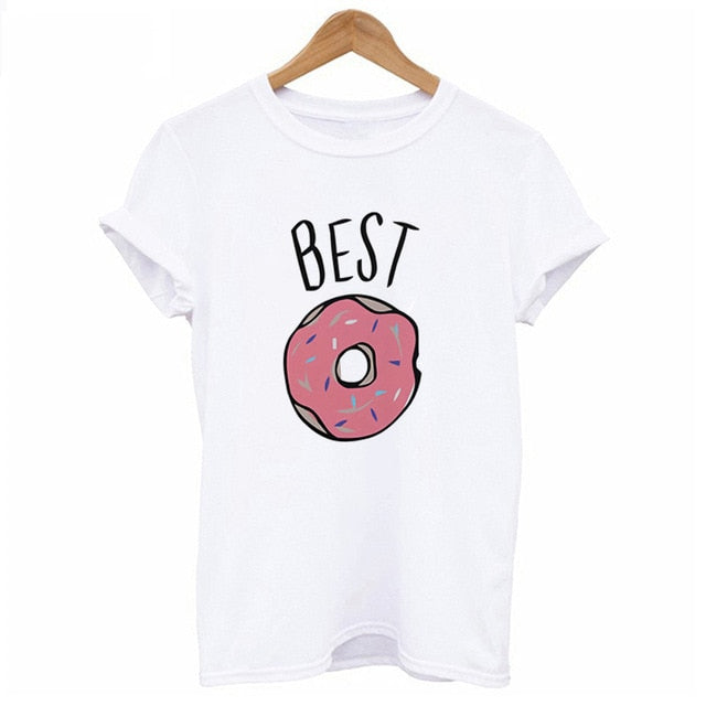 Camiseta bonita con letras a juego para mejores amigas para mujer, camiseta BFF para amantes de las mujeres, camiseta con estampado de mi mejor amiga, ropa para mujer