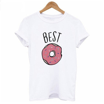 Camiseta bonita con letras a juego para mejores amigas para mujer, camiseta BFF para amantes de las mujeres, camiseta con estampado de mi mejor amiga, ropa para mujer