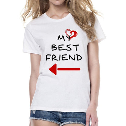 Camiseta bonita con letras a juego para mejores amigas para mujer, camiseta BFF para amantes de las mujeres, camiseta con estampado de mi mejor amiga, ropa para mujer