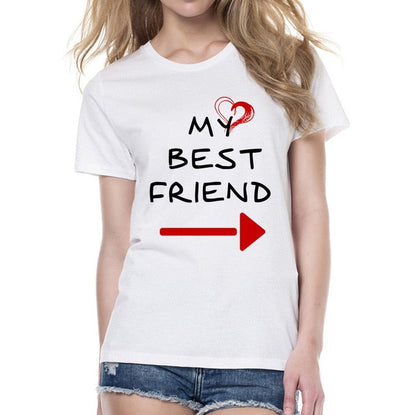 Camiseta bonita con letras a juego para mejores amigas para mujer, camiseta BFF para amantes de las mujeres, camiseta con estampado de mi mejor amiga, ropa para mujer