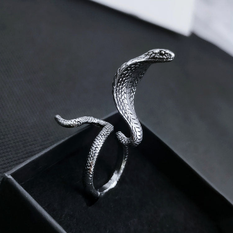 Punk Cobra Ring Schlangenringe Persönlichkeit Tierring