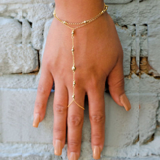 Sklavenarmband Boho Fingerarmband Ringkette Freundschaftsarmband befestigen